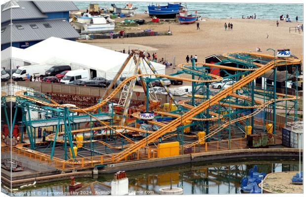 Hastings Seafront - Amusements  Canvas Print by Ray Putley