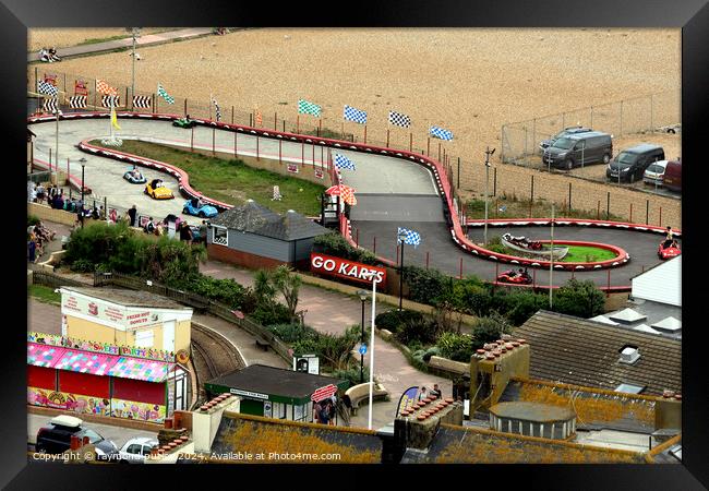 Hastings Seafront - Amusements  Framed Print by Ray Putley