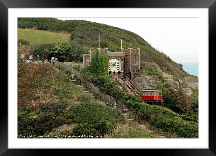 Hastings Seafront - Cliff Railway Framed Mounted Print by Ray Putley
