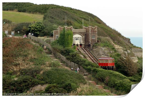 Hastings Seafront - Cliff Railway Print by Ray Putley