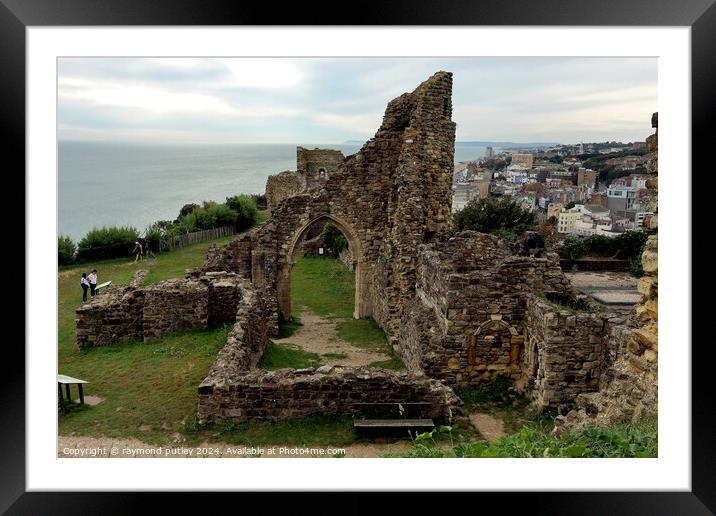 Hastings Castle Framed Mounted Print by Ray Putley