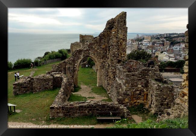 Hastings Castle Framed Print by Ray Putley