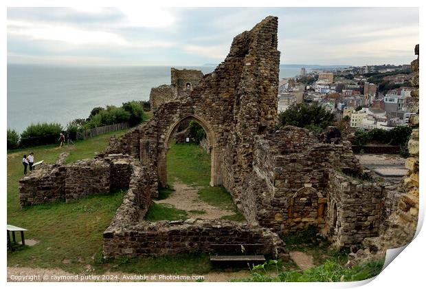 Hastings Castle Print by Ray Putley