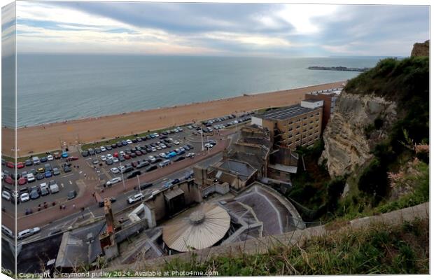 Hastings - Cliff View Canvas Print by Ray Putley