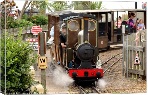 Hastings Seafront - Miniature Railway  Canvas Print by Ray Putley