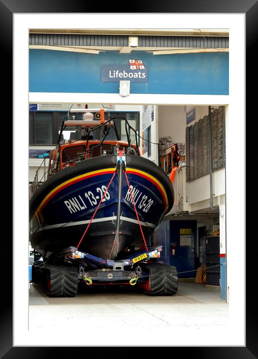 Hastings Seafront - RNLI Lifeboat Station. Framed Mounted Print by Ray Putley