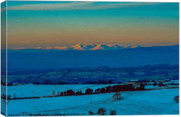 View across to Cumbria Canvas Print by Craig Smith