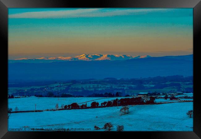 View across to Cumbria Framed Print by Craig Smith