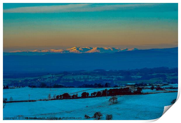 View across to Cumbria Print by Craig Smith