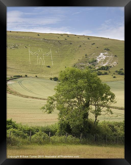 Long Man, Wilmington, East Sussex Framed Print by Dave Turner