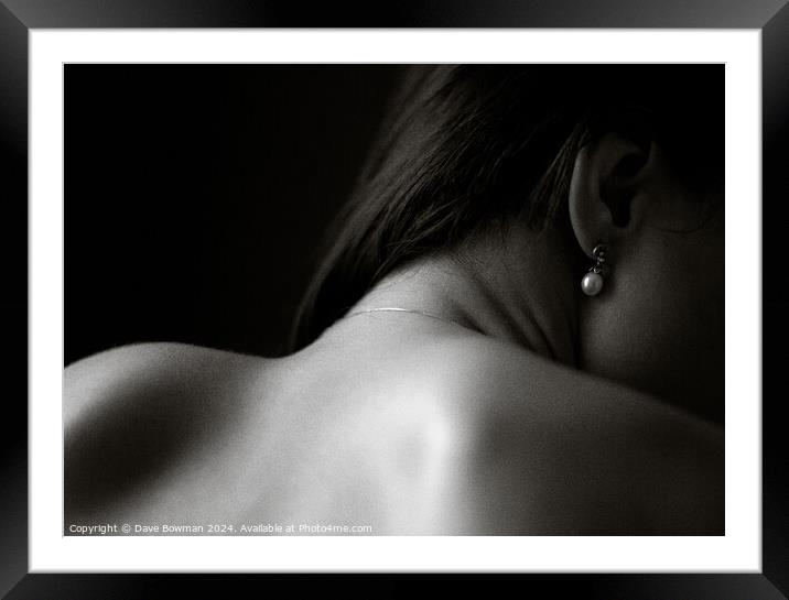 Nude Study No4 Framed Mounted Print by Dave Bowman
