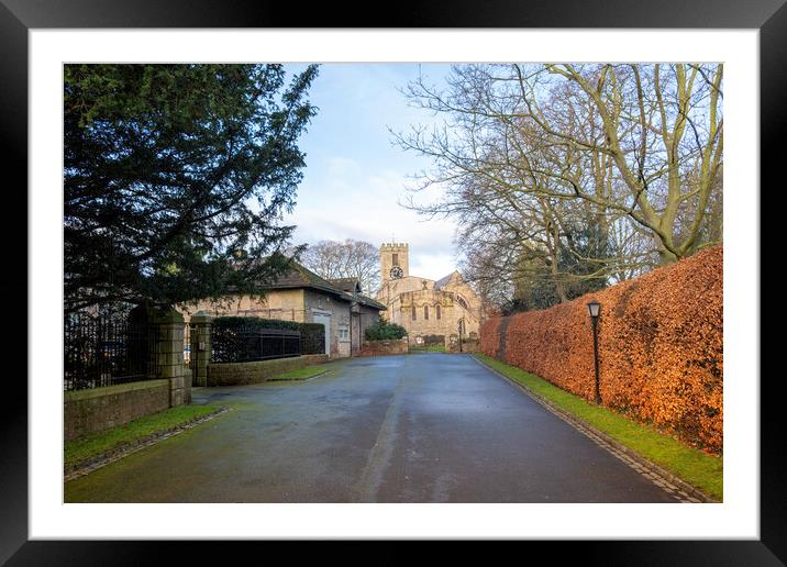 St Agathas Church Gilling West Framed Mounted Print by Steve Smith