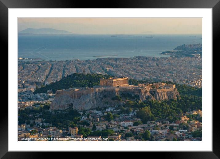 The Parthenon Athens Greece 2020 Framed Mounted Print by Jonathan Mitchell