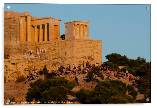 The Parthenon Athens Greece Acrylic by Jonathan Mitchell