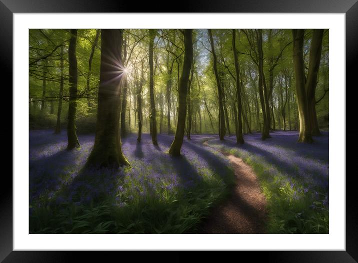 Bluebell Woods Framed Mounted Print by Picture Wizard