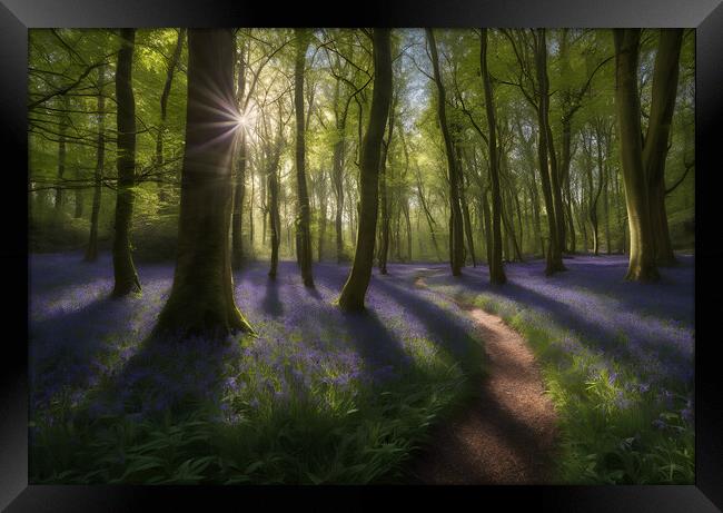 Bluebell Woods Framed Print by Picture Wizard