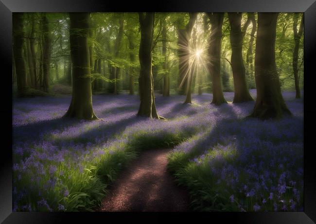 Bluebell Woods Framed Print by Picture Wizard