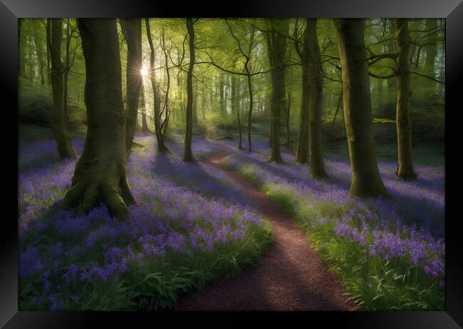 Bluebell Wood Framed Print by Picture Wizard