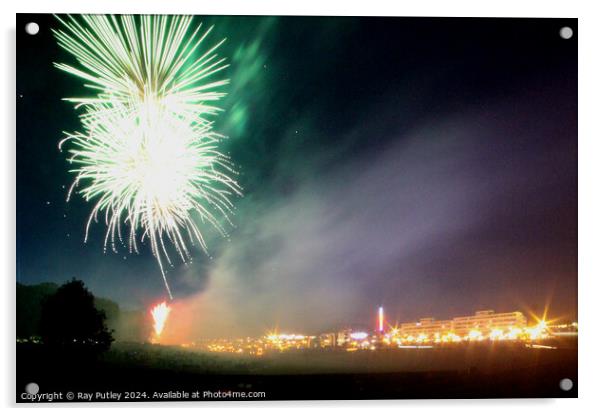Fireworks. Acrylic by Ray Putley