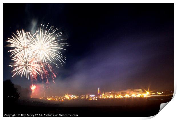 Fireworks. Print by Ray Putley