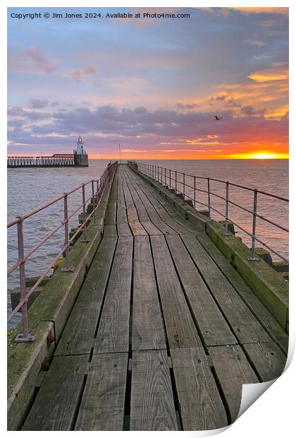 January sunrise at the mouth of the River Blyth - Portrait Print by Jim Jones