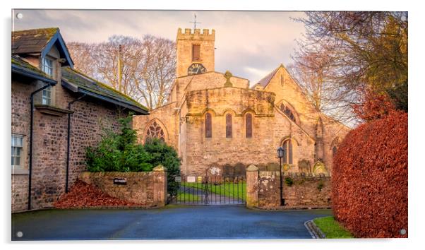 St Agatha's Church, Gilling West Acrylic by Tim Hill