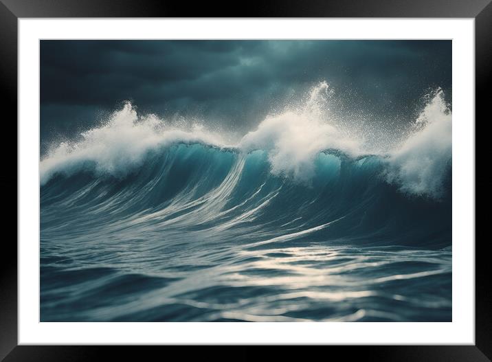 Waves Framed Mounted Print by Picture Wizard