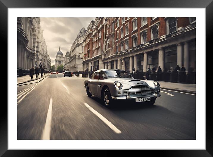 Aston Martin DB5 Framed Mounted Print by Picture Wizard