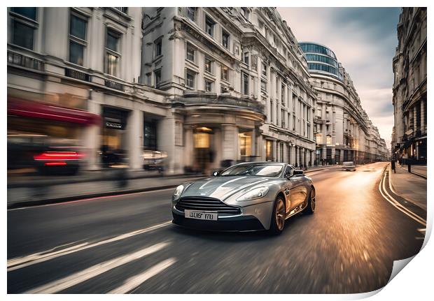 Aston Martin Vanquish Print by Picture Wizard