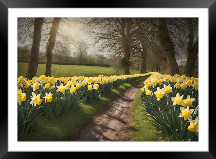 Daffodils Framed Mounted Print by Picture Wizard