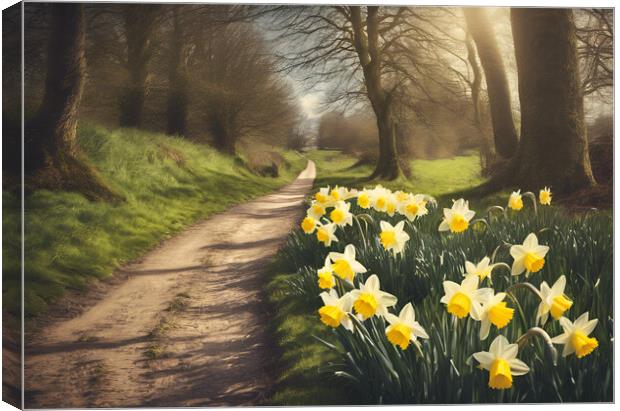 Daffodils Canvas Print by Picture Wizard