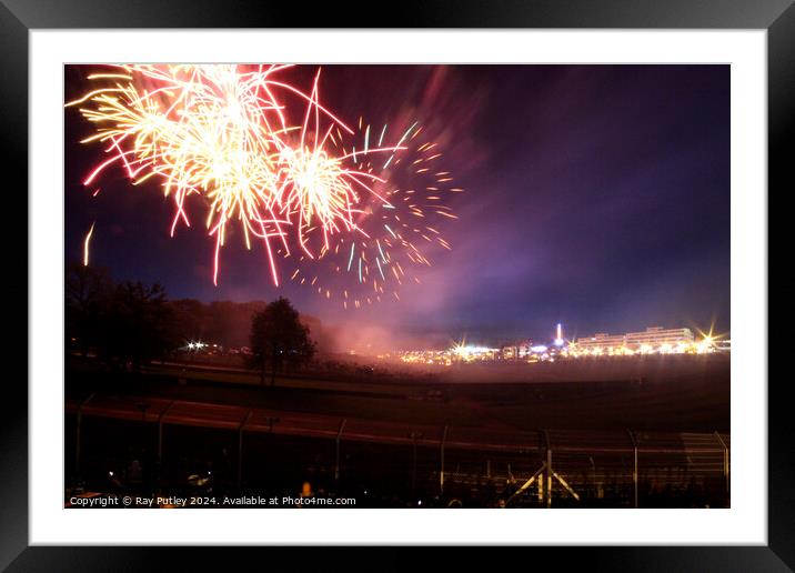 Fireworks. Framed Mounted Print by Ray Putley