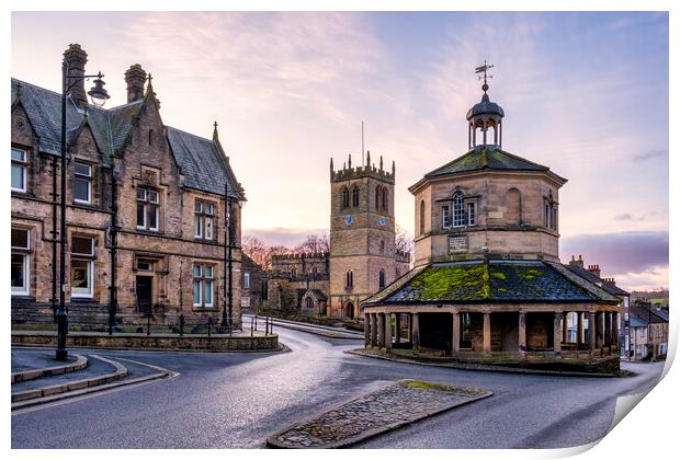 Market Cross Barnard Castle Print by Tim Hill