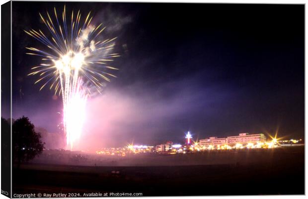 Fireworks. Canvas Print by Ray Putley