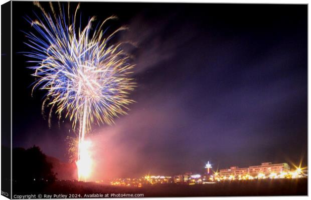 Fireworks. Canvas Print by Ray Putley