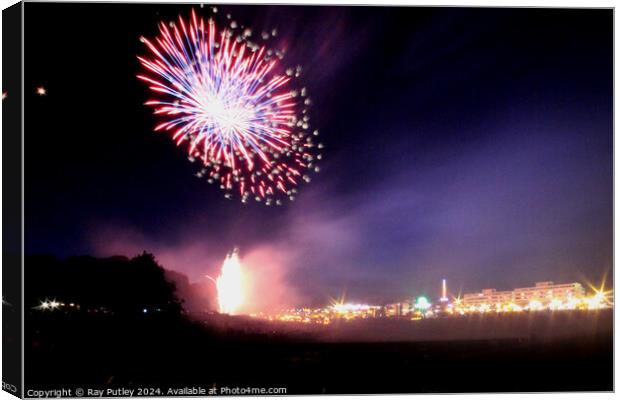 Fireworks. Canvas Print by Ray Putley