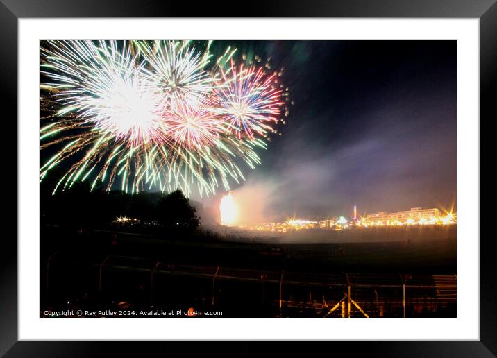 Fireworks. Framed Mounted Print by Ray Putley