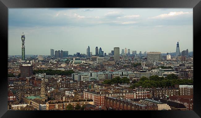 London Skyline Panorama Framed Print by Linda More