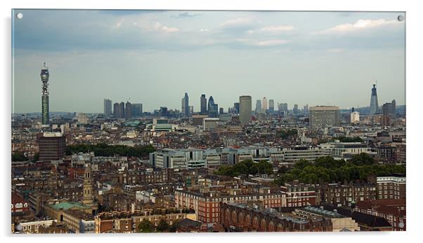 London Skyline Panorama Acrylic by Linda More