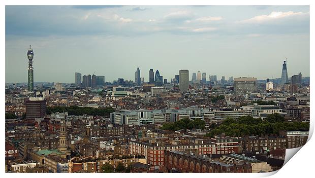 London Skyline Panorama Print by Linda More