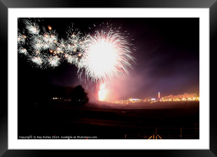 Fireworks. Framed Mounted Print by Ray Putley