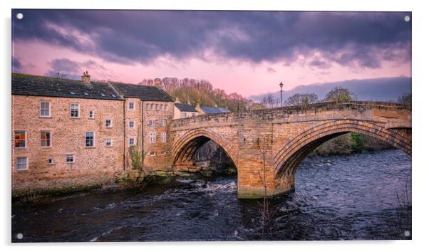 County Bridge at Barnard Castle Acrylic by Tim Hill