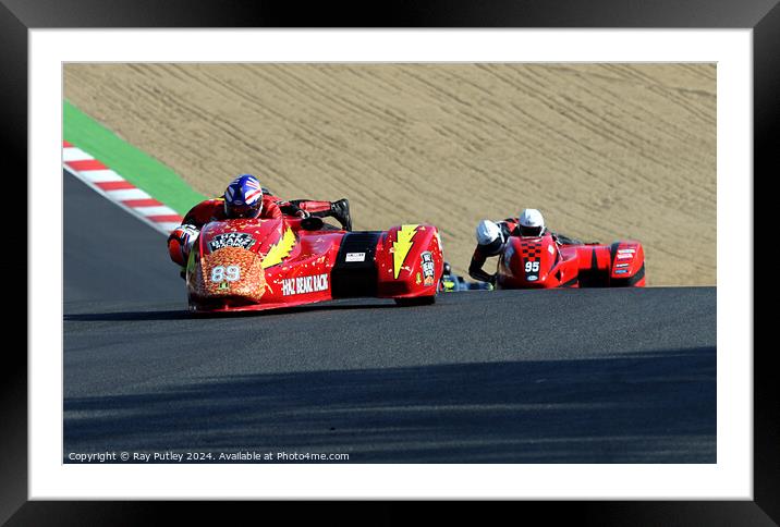 Molson Group British Sidecars. Framed Mounted Print by Ray Putley