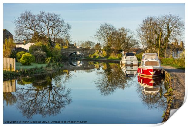 The Lancaster Canal at Hest Bank Print by Keith Douglas