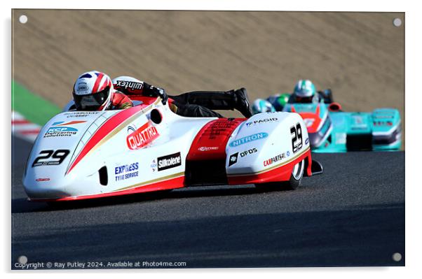 Molson Group British Sidecars. Acrylic by Ray Putley