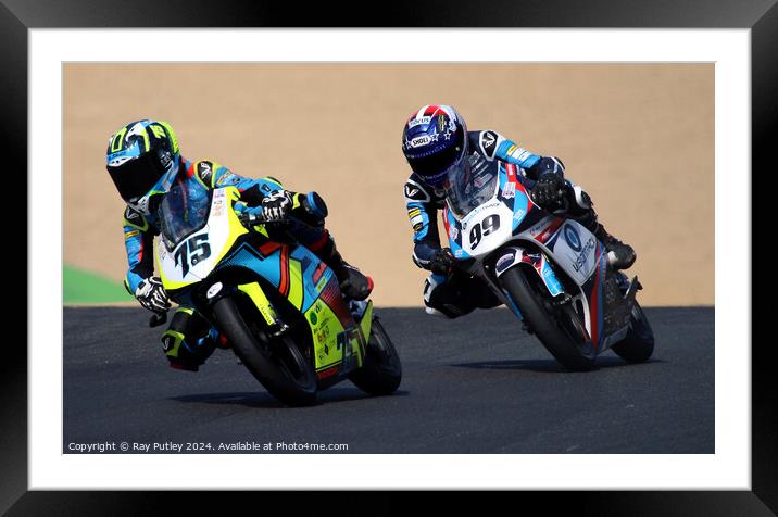 Honda British Talent Cup. Framed Mounted Print by Ray Putley