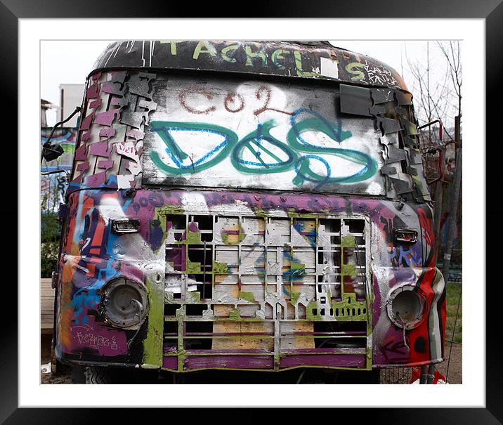Berlin Bus Framed Mounted Print by david harding