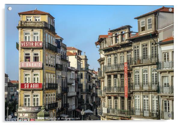 Porto Buildings Acrylic by Philip King