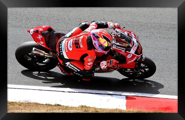 British Superbikes Championship. Framed Print by Ray Putley