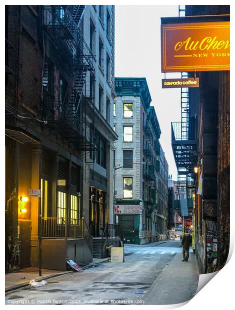 Easy street New York city Print by Martin fenton